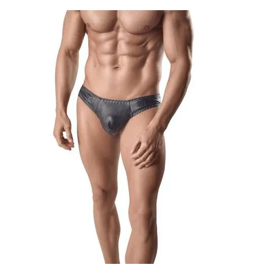 String en cuir noir pour homme de la marque Anais Men à l'ajustement parfait