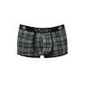 Boxer hombre microfibra cuadros negro gris blanco Anais Men, ajuste deportivo cintura elástica