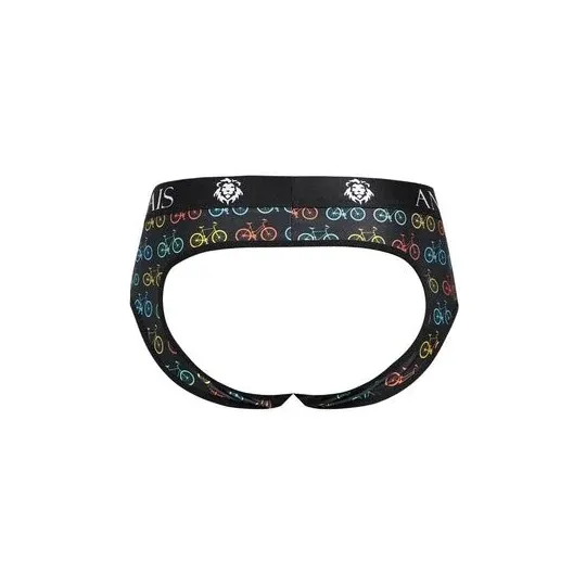 Slip de bikini hombre ANAIS MEN JOCK con glúteos abiertos, corte atrevido en poliamida elastano, vista frontal.