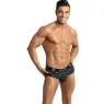 Herren Bikinislip ANAIS MEN JOCK mit offenem Gesäß, gewagter Schnitt aus Polyamid Elasthan, Vorderansicht.