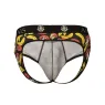 Front view of ANAIS MEN JOCK banana jockstrap with bare butt on model