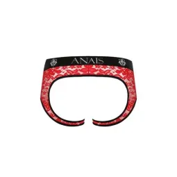 Red floral lace men's jockstrap ANAIS MEN JOCK front view XL open back
