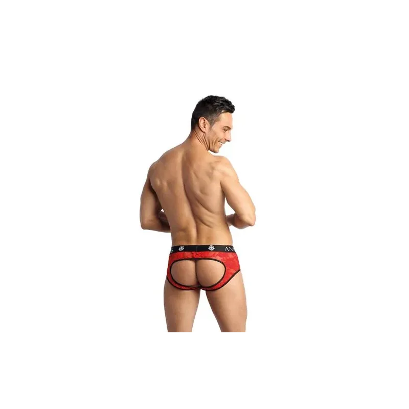 Slip jock pizzo rosso floreale uomo ANAIS MEN JOCK vista anteriore XL