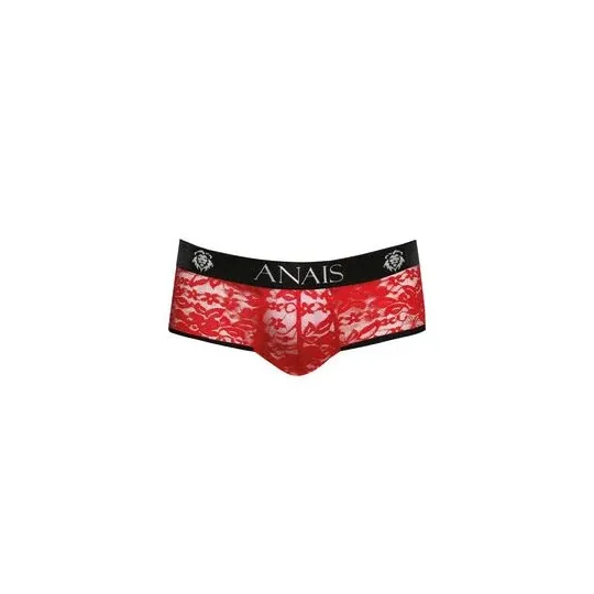 Red floral lace men's jockstrap ANAIS MEN JOCK front view XL open back