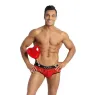 Roter floraler Spitzen-Jockstrap für Herren ANAIS MEN JOCK Vorderansicht XL