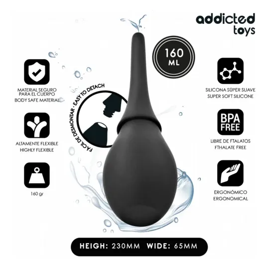 Pulitore da viaggio Addicted Toys Model 3 160 ml per giocattoli intimi - vista anteriore