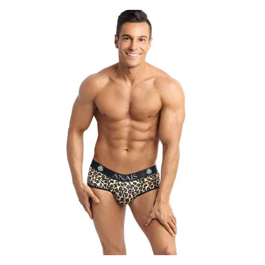 Men's jockstrap Anais Men Jock Mercury animal print microfibre - front view