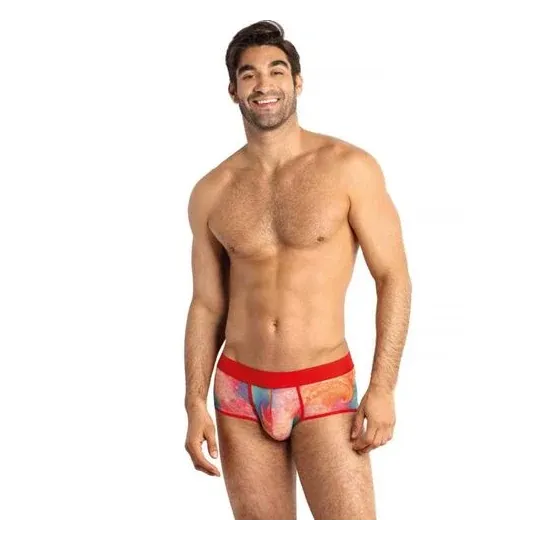 Anais Men Herrenboxer aus weichem Lycra mit Falkenmotiv und Bananenprint, enganliegend
