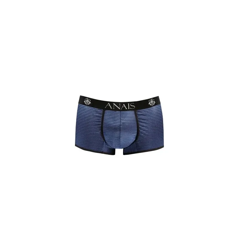 Herren Boxer Anais Men Naval aus schwarzem Tüll mit marineblauen Satinstreifen, sportlicher Schnitt
