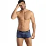 Boxer hombre Anais Men Naval en tul negro con rayas satinadas azul marino, corte deportivo
