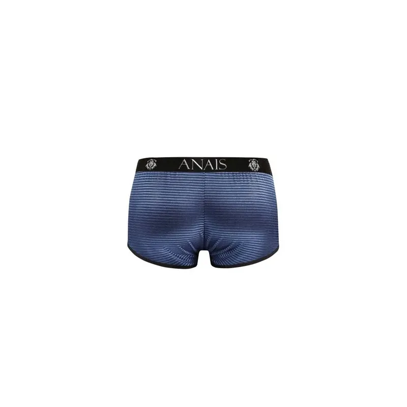 Boxer uomo Anais Men Naval in tulle nero con strisce satinate blu navy, taglio sportivo