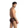 Black tulle boxer shorts with palm tree print - Anais Men - sporty cut