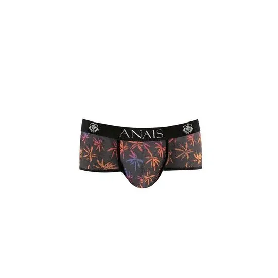 Herren-Boxershorts aus schwarzem Tüll mit Palmenmuster - Anais Men - sportlicher Schnitt