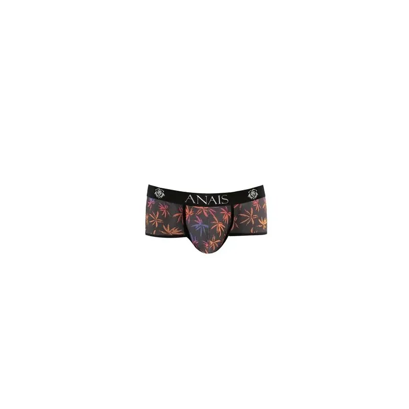 Boxer uomo in tulle nero stampa palme - Anais Men - taglio sportivo