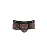 Black tulle boxer shorts with palm tree print - Anais Men - sporty cut