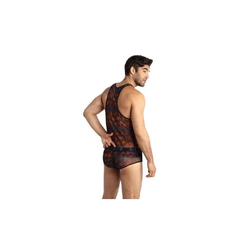 Top hombre de tul negro con estampado de palmeras coloridas – sin mangas – ANAIS MEN" }, "3134": { "fr": "Top homme tulle noir i