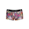 Boxer uomo stampa fumetti Anais Men, morbido modal, vestibilità sportiva, gambe lunghe, colore chiaro.