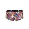 Slip fumetti taglio sportivo ANAIS MEN, motivo fumetto colorato, taglia L, vista frontale, tessuto modal morbido elastico.