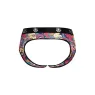 Slip de bikini ouvert homme imprimé comics blanc ANAIS MEN JOCK - vue face