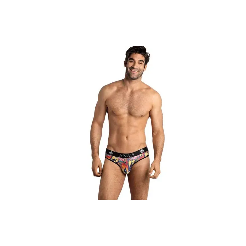 Slip homme ANAIS MEN modal doux blanc cassé imprimé comics vue avant
