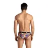 Men's briefs ANAIS MEN soft modal light beige comic print front view