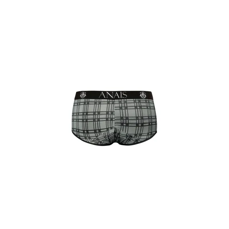 Slip hombre microfibra cuadros negro gris ANAIS MEN, corte deportivo, vista frontal" }, { "fr": "Slip microfibre carreaux noir g