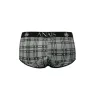 Slip microfibre carreaux noir gris ANAIS MEN, coupe sportive, vue avant