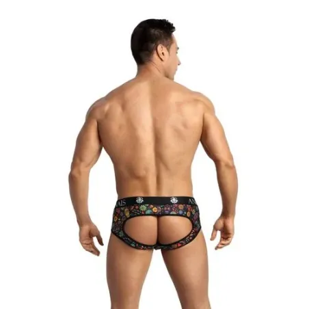 Anais Men Jock Bikini mit offenem Po schwarz – Herren Badehose mit freizügigem Schnitt