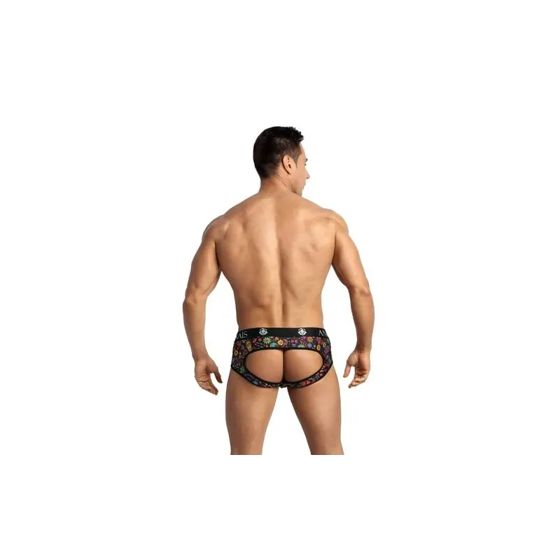 Slip de bain jock Anais Men fesses ouvertes noir – maillot de bain homme sexy échancré