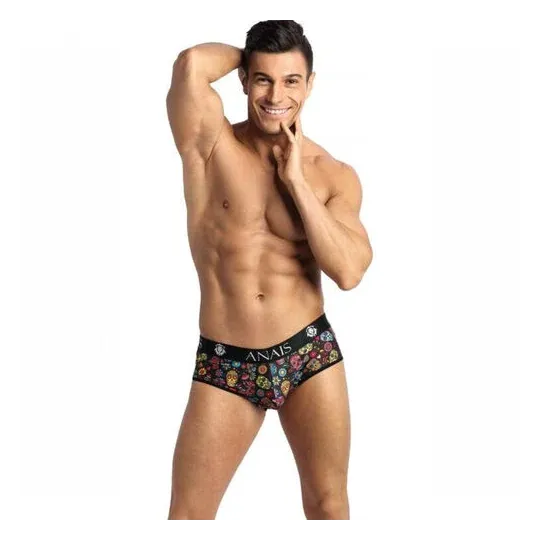 Anais Men Jock Bikini mit offenem Po schwarz – Herren Badehose mit freizügigem Schnitt