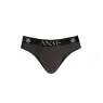 Men's slip microfiber petrol Anaïs Men, size XL, front view, wide comfortable elastic waistband.