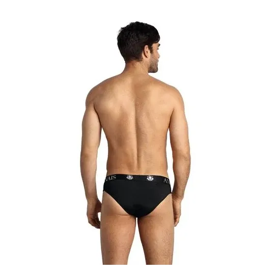 Slip homme microfibre pétrole Anaïs Men, taille XL, vue de face, bande large élastique confortable.