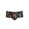 Herrenslip aus weichem Modal ANAIS MEN mit Rosen- und Totenkopfprint, sportlicher Schnitt, kurze Beine.