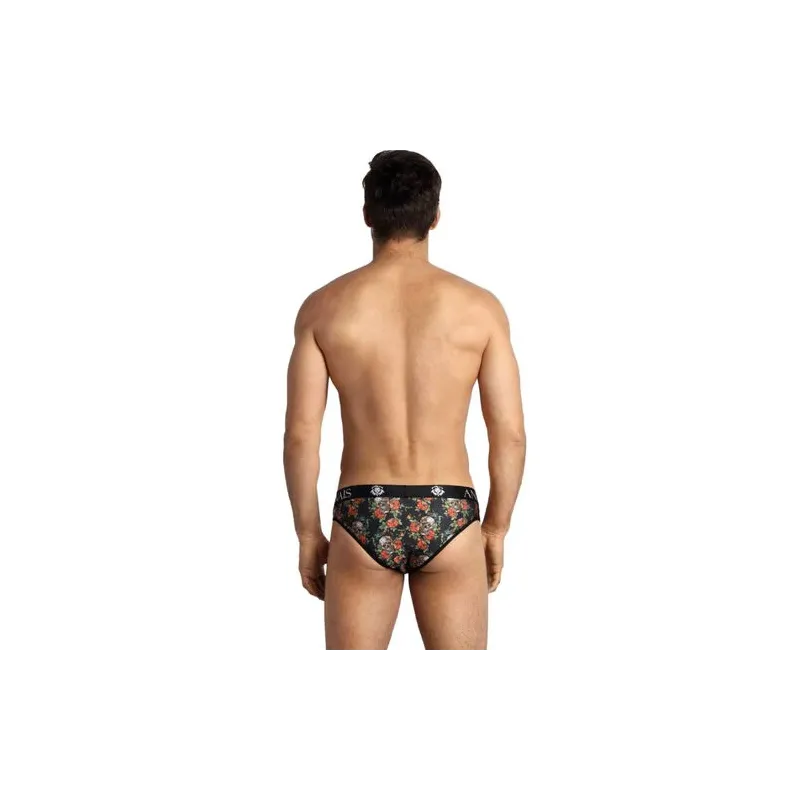 Slip homme Anais Men motif roses et têtes de mort, vue avant, matière douce