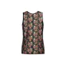 Chaleco de hombre ANAIS MEN con estampado rosas y calaveras, ajustado