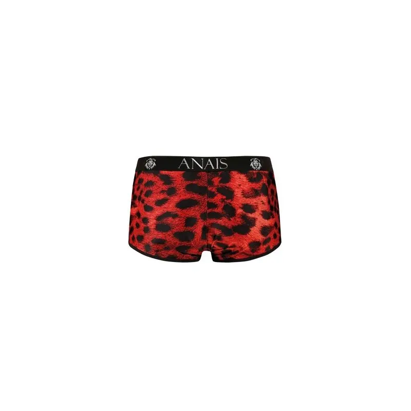 Boxer homme ANAIS MEN rouge imprimé animal, microfibre douce, jambes longues, coupe sportive