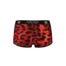 Boxer uomo ANAIS MEN rosso stampa animaliera, microfibra morbida, gamba più lunga, taglio sportivo