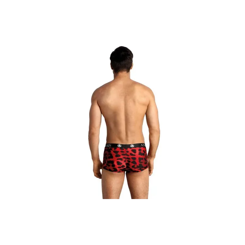 Boxer hombre ANAIS MEN rojo estampado animal, microfibra suave, piernas largas, corte deportivo