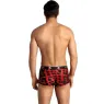 Boxer hombre ANAIS MEN rojo estampado animal, microfibra suave, piernas largas, corte deportivo