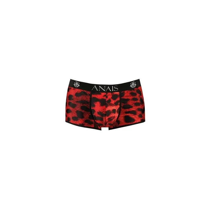 Men's boxer brief ANAIS MEN red animal print, soft microfiber, longer legs, sporty cut