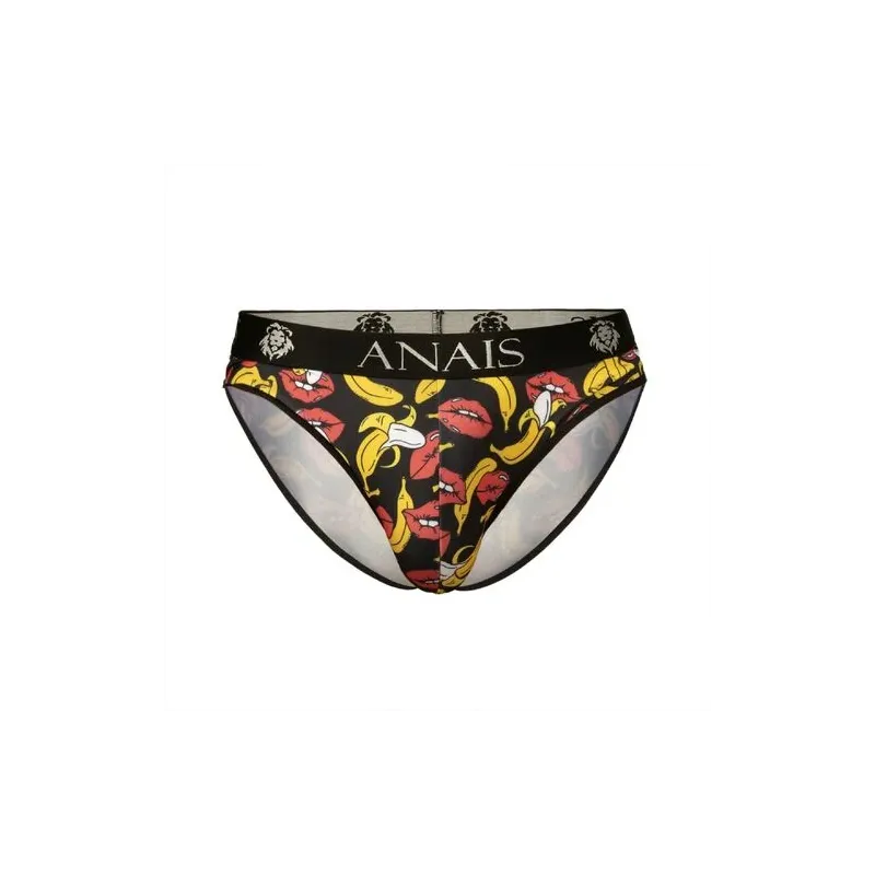 Slip homme ANAIS imprimé banane, vue de face - sous-vêtement sexy fruité