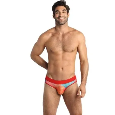 Slip homme imprimé bananes ANAIS MEN - boxer court en Lycra doux motif fruité, taille élastique confortable