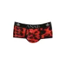 Slip microfibra rojo estampado animal Savage para hombre – marca ANAIS MEN – corte deportivo