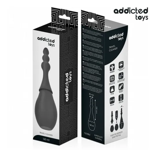 Nettoyant compact Addicted Toys modèle 4 160ml blanc pour nettoyer accessoires intimes en voyage