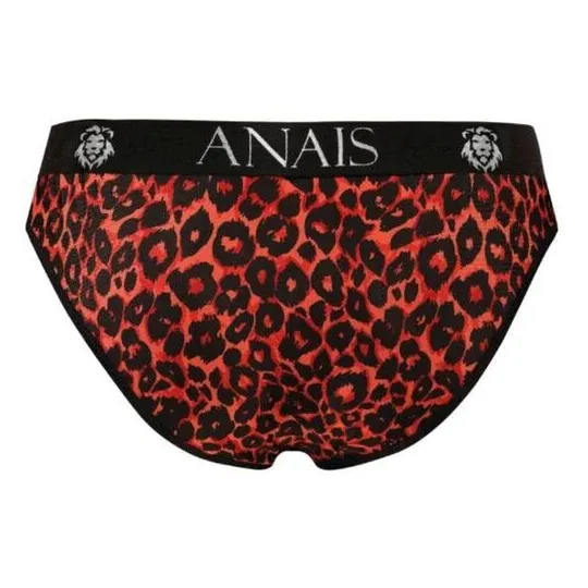 Slip hombre ANAIS en microfibra roja con estampado tribal, talla XL
