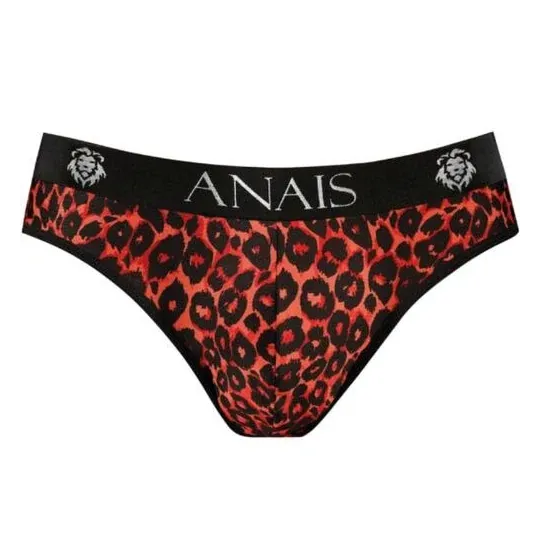 Slip uomo ANAIS in microfibra rossa con motivo tribale, taglia XL
