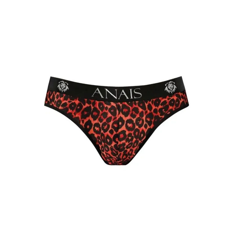 Slip hombre ANAIS en microfibra roja con estampado tribal, talla XL