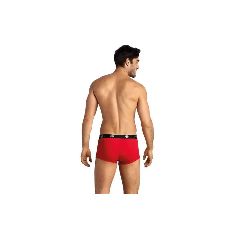 Boxer sportivo in microfibra rosso per uomo Anais Men, vestibilità aderente e gamba lunga.
