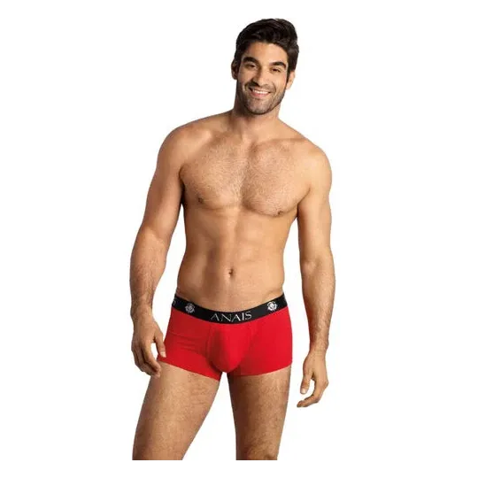 Boxer uomo ANAIS MEN Soul microfibra morbida rossa vista anteriore elastico