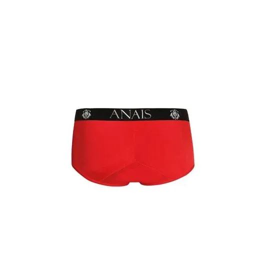 Slip sport microfibre rouge Anais Men, vue de face, coupe ajustée, jambes courtes, tailles S-3XL